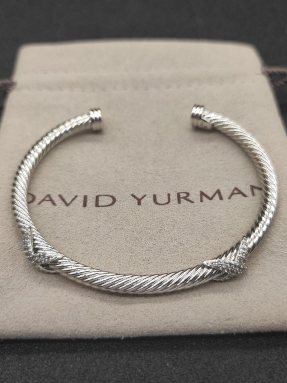 David Yurman 925 Silver Bracelets with Original Pouch